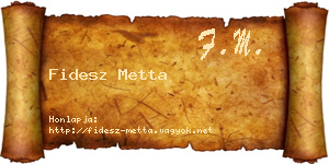 Fidesz Metta névjegykártya